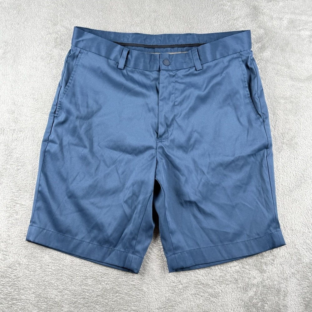 Brooks Brothers Chino Shorts Mens 33 Blue Stretch Flat Lightweight‎ Golf Preppy